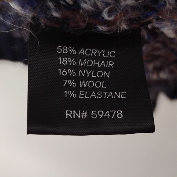 Silvia Novelli Italy Mohair Wool Blend Cardigan L  Textured Boucle Knit Stretch - Picture 7 of 7